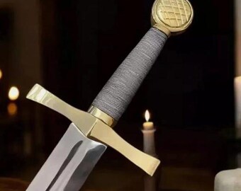 Handgefertigtes Excalibur Schwert, Replica Schwert von König Artus mit Lederscheide/Weihnachtsgeschenk, Geschenk für Ihn, Geschenk für Freund, Hochzeitsgeschenk