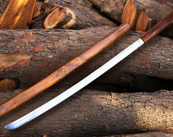 Handgeschmiedetes japanisches Tanto-Schwert | Full Tang Ninja Klinge, Scheide aus Rosenholz