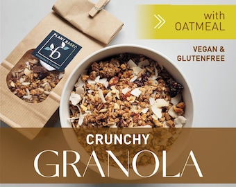 Handgemaakte glutenvrije muesli: knapperige havermout of boekweit