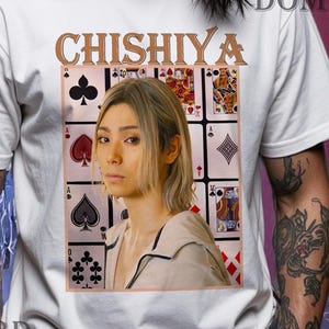 Chishiya Alice in Borderland Graphic Tee,Anime Fans,Chishiya 90&#39;s Retro Design Graphic Tee,Unisex Otaku Streetwear for Netflix