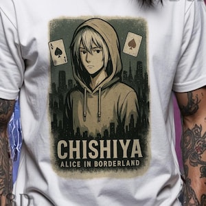 Chishiya Alice in Borderland Graphic Tee,Anime Fans,Unisex Otaku Streetwear for Netflix