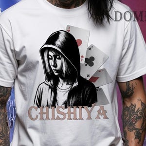 Chishiya Alice in Borderland Graphic Tee,Unisex Otaku Streetwear for Netflix,Anime Fans,Chishiya 90&#39;s Retro Design Graphic Tee