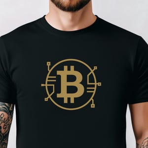 Bitcoin T-Shirt, Kryptowährung T-Shirt, Unisex Baumwollshirt, Krypto-Bekleidung, Bitcoin Logo Top
