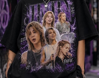 Camiseta de Jimin, camiseta de gira, ropa para fans, estilo urbano con estética pop coreana, regalo para fans de la música, estilo urbano con estética pop coreana, regalo para amantes de la música