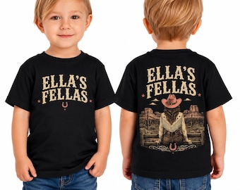 Ella's fellas shirt,Ellas Fellas Kids Tee,Member Ellas fellas club,Southern Cowgirl Style Gift,Ellas Fellas Retro Western Shirt