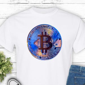 Bitcoin T-Shirt, Kryptowährung T-Shirt, Unisex Baumwollshirt, Krypto-Bekleidung, Bitcoin Logo Top