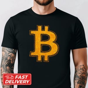 Bitcoin T-Shirt,Kryptowährung T-Shirt,Krypto Bekleidung,Unisex Baumwollshirt,Bitcoin Logo Top