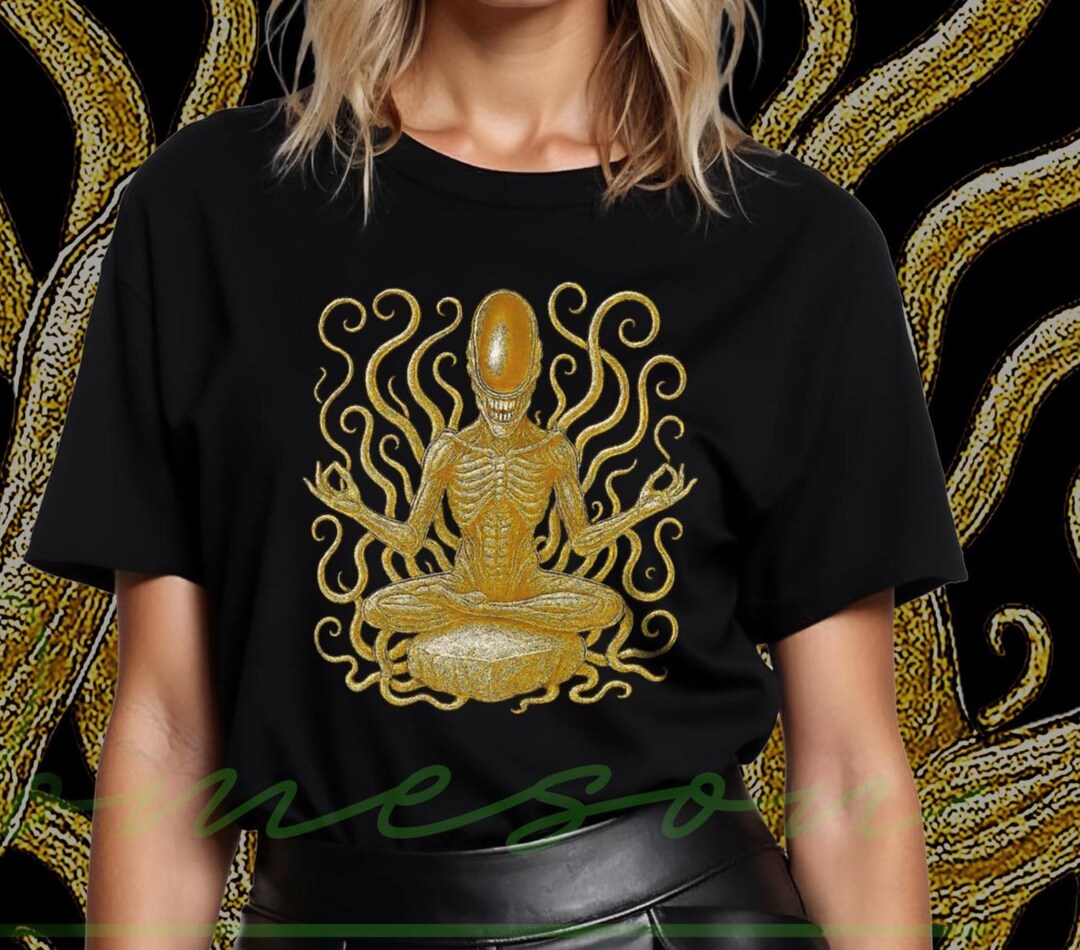 Xenomorph Yoga T Shirt Unisex Heavy Cotton Tee,alien Fan Apparel,sci-fi ...