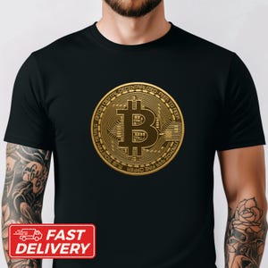 Bitcoin T-Shirt,Kryptowährung T-Shirt,Krypto Bekleidung,Unisex Baumwollshirt,Bitcoin Logo Top