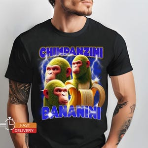 CHIMPANZINI BANANINI T-Shirt,Funny Meme,Funny Meme, Tee,TikTok Brainrot Gift Idea,viral TikTok,Meme shirt,Viral Unisex