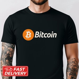 Bitcoin T-Shirt, Kryptowährung T-Shirt, Bitcoin Logo Top, Krypto-Bekleidung, Unisex Baumwollshirt