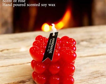 Scented heart cube candles (150gm)
