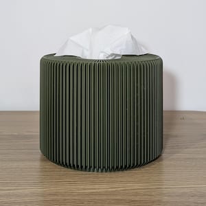 The Vela Circular Ribbed Tissue Box Dispenser (Suits Square Boxes)