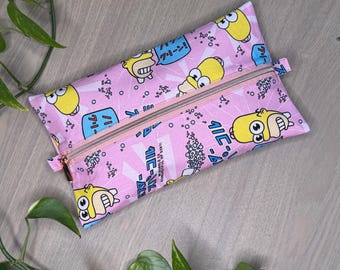 Handmade Front-Opening Pencil Case: Large Zipper Storage Bag