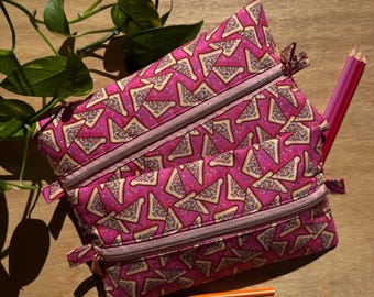 Handmade Fairy Bread Pencil Case: Front-Opening Zipper Bag