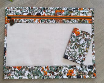 Clear Vinyl Front Project Bag: Needlepoint, Cross Stitch and Craft Organizer