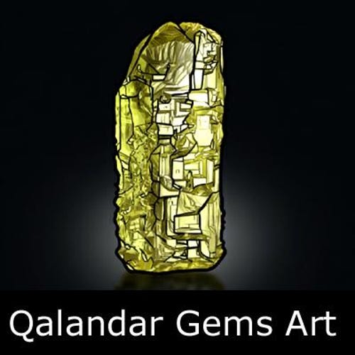 エッチング加工されたブルーアクアマリンクリスタル - パキスタンの