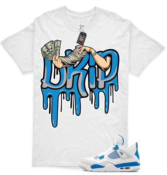 Drip Tee: Jordan Military Blue Matching Shirt
