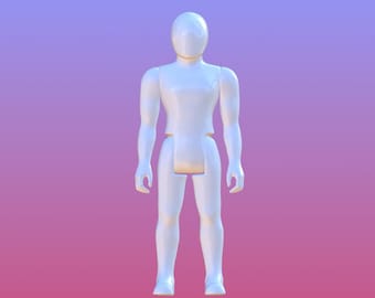 即時ダウンロード / ケナー風アクションフィギュアテンプレート（玩具デザイナー向け）OBJ / Nomad Sculptファイル