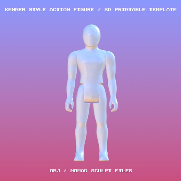 Descarga instantánea / Plantilla de figura de acción estilo Kenner para diseñadores de juguetes (archivos OBJ/Nomad Sculpt)