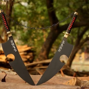 Tengen Uzui twin Nichirin Demon slayer sword Double Anime Sword, Anime Cosplay, Double Anime Sword, Real Japanese Samurai Sword