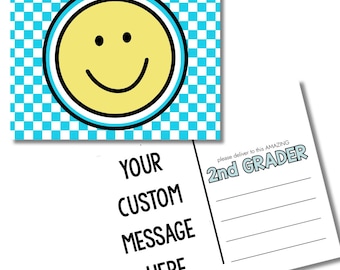 Bright Smiley Back to School Postcard – Personalized Teacher Happy Mail