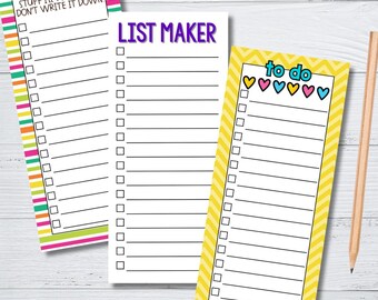 To Do List Notepad | Fun Checklist Pad | Cute Desk Stationery Gift | 50, 75, or 100 Pages