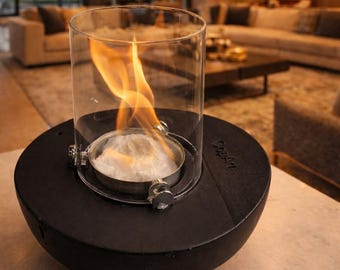 Tabletop Black Fireplace, fire pit, Smokeless, Odorless Portable Firepit, Indoor Outdoor Decor