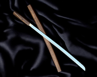 Japanese Tanto Sword – Hand-Forged Ninja Blade with Rosewood Scabbard Best for Christmas Gift