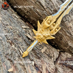Espada de God of War hecha a mano: réplica de metal inspirada en el Olimpo para cosplay. imagen 6