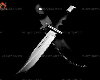 Handmade Scream Ghostface Knife Replica | Stainless Steel Blade, Leather Sheath | Christmas Gift