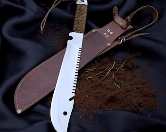 Handmade Dean Winchester Machete Replica – Supernatural Prop, Leather Sheath
