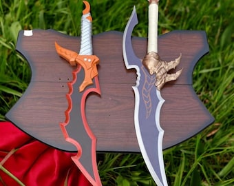Solo Leveling Kasaka’s Venom Fang Daggers | Handcrafted Metal Blunt Blades for Display & Cosplay | BlazecraftUS