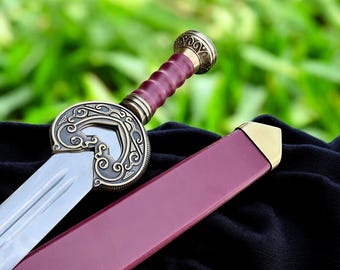 Herugrim Inspired Sword – Medieval King Fantasy Blade Replica – Handmade Cosplay & Display Sword