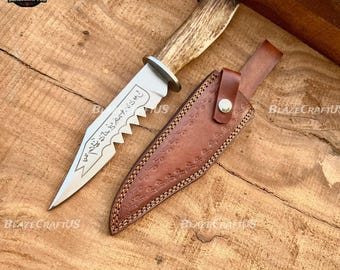 Handmade Ruby's Demon Slayer Knife Replica | Real Antler Handle, Cosplay Prop
