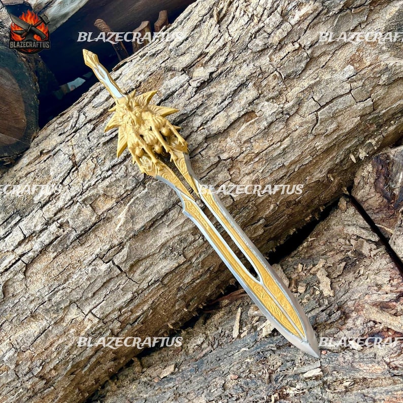 Espada de God of War hecha a mano: réplica de metal inspirada en el Olimpo para cosplay. imagen 2