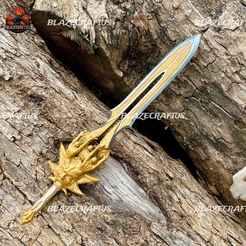 Espada de God of War hecha a mano: réplica de metal inspirada en el Olimpo para cosplay. imagen 3