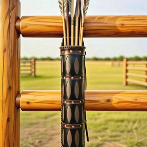 Elven Archery Quiver | Medieval Leather Quiver | LARP Cosplay | Renaissance Fair | Rustic Fantasy