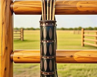 Elven Archery Quiver | Medieval Leather Quiver | LARP Cosplay | Renaissance Fair | Rustic Fantasy