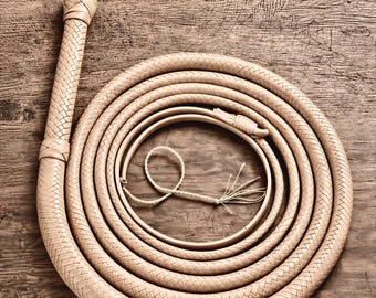 16 Plait Leather Bullwhip | Handmade Cowhide Indiana Jones - Zorro Style