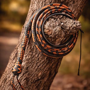 16 Plait Leather Bullwhip | Handmade Cowhide | Indiana Jones, Zorro Cosplay Prop