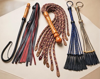 Handmade Multi Tail Flogger & Paddle | Thuddy Impact Play BDSM