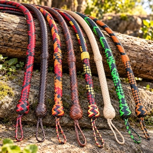 16 Plait Leather Bullwhip | Heavy Duty Cowhide | Indiana Jones, Zorro Cosplay Prop