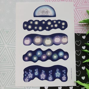 String Lights and Lanterns Sticker Sheet | Waterproof Vinyl Stickers