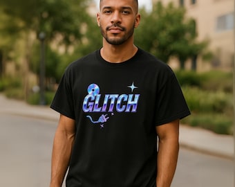 Y2K Glitch Shirt - Holographic CD Aesthetic Tee - Cybercore Vaporwave T-Shirt - Cool Unisex Techwear Gift for Her or Him