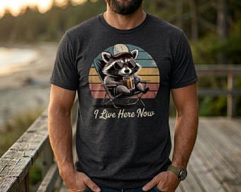 Chill Raccoon Sunglasses Retro PNG – T-Shirt Design, Animal Lover Graphic (Digital Download)