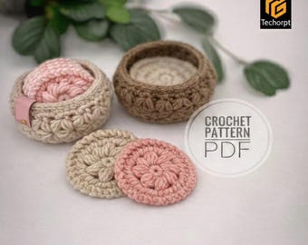 Crochet Face Scrubbies & Basket Pattern | DIY Storage (Digital Download)