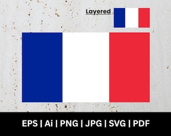 France Flag SVG PNG jpg EPS Pdf Ai | French Tricolor Clipart | Print Ready