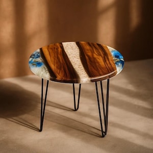 Harz Couchtisch Epoxy Tisch Handgemachter Blumentisch Gepresste Blumenkunst Blumenharz Tisch Einzigartiges Wohndekor Getrocknete Blumen Einzigartiges Geschenk Für U