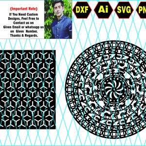 Gate Jali Design & Decoratief Cirkelpaneel – CNC Vector voor Main Gate Elegance